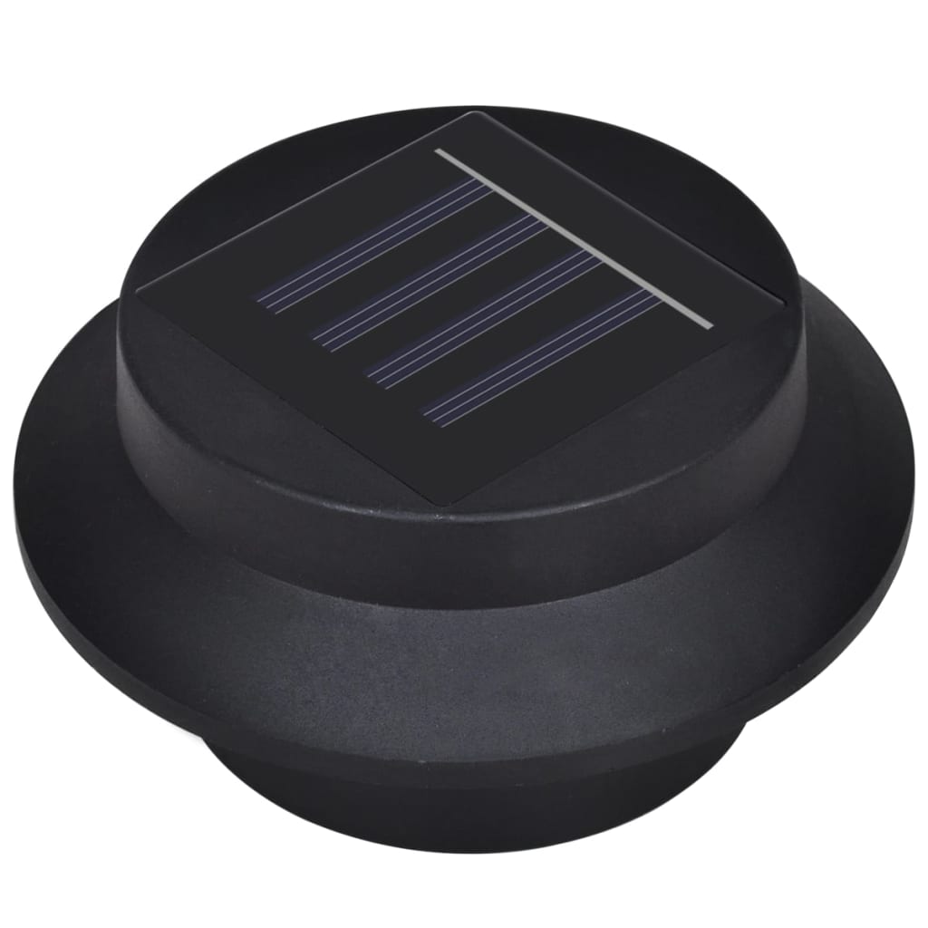 vidaXL Solar-Außenleuchten für Zaun 12 Stk. LED Schwarz