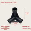 5pcs Black&White DIY Shelf Water Tube Joint Elbow Straight Joint Four Way Connector