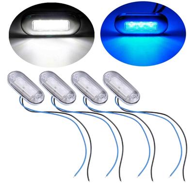 Vodotesné námorné nákladné auto jachta prívesné koleso paluba zadná časť zrkadlo smerové svetlo 12V 3 LED 4ks