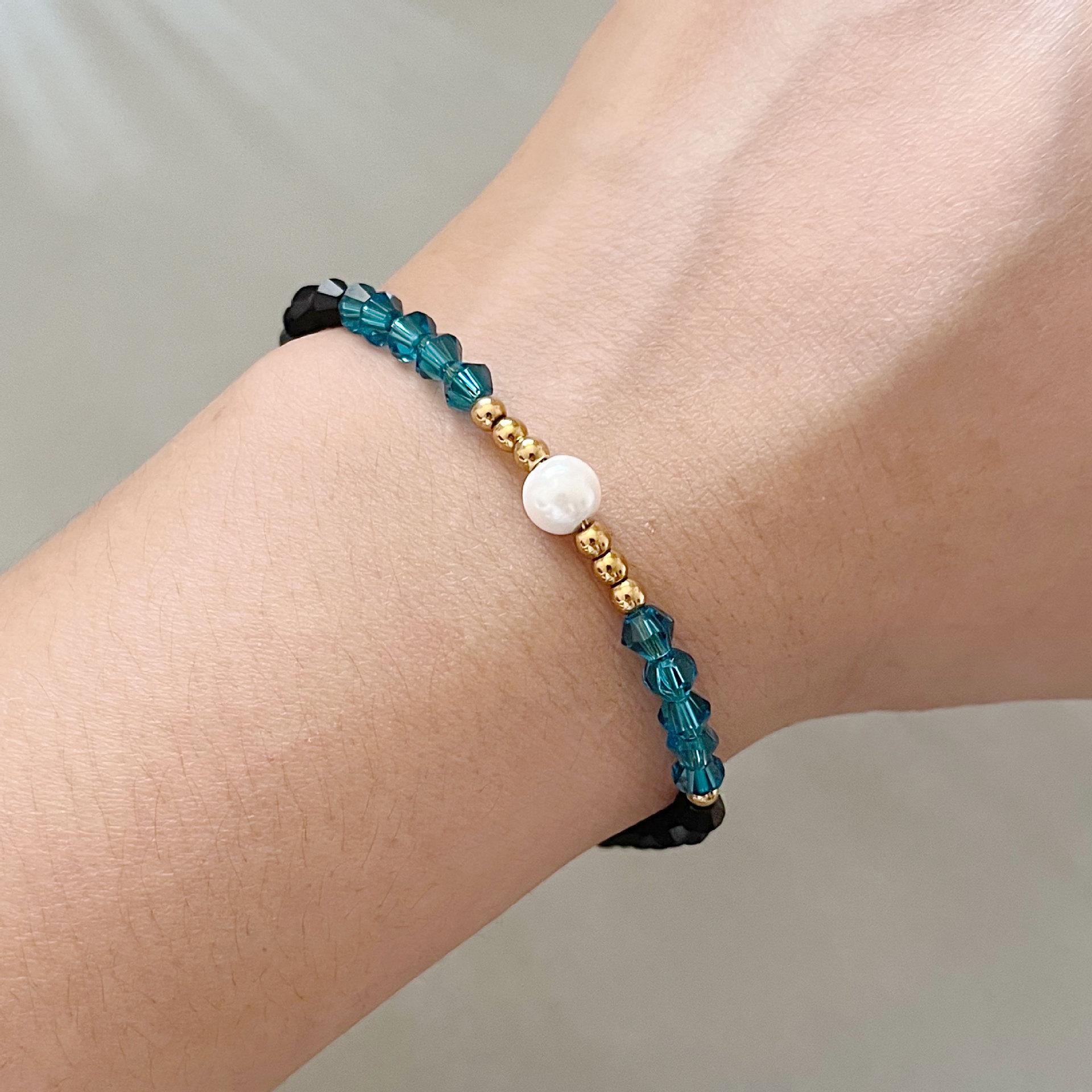 Набор украшений ручной работы: ракушка, жемчуг и нержавеющая сталь: Ожерелье и браслет для женщин