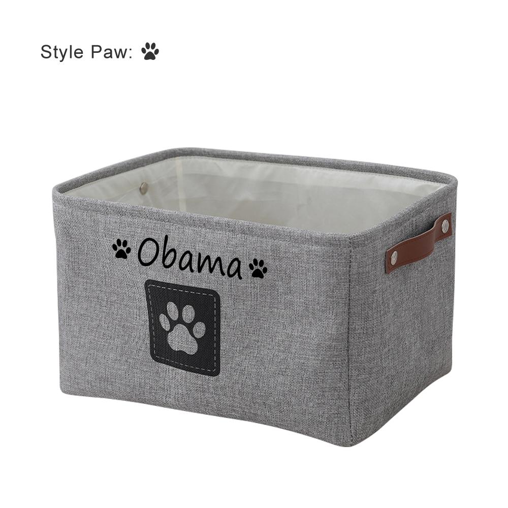 Pet Name DIY Toys Clothes Basket Custom Cat Dog Storage Box Personalised Accessories Organize Bin 38X28X24cm 2600₽