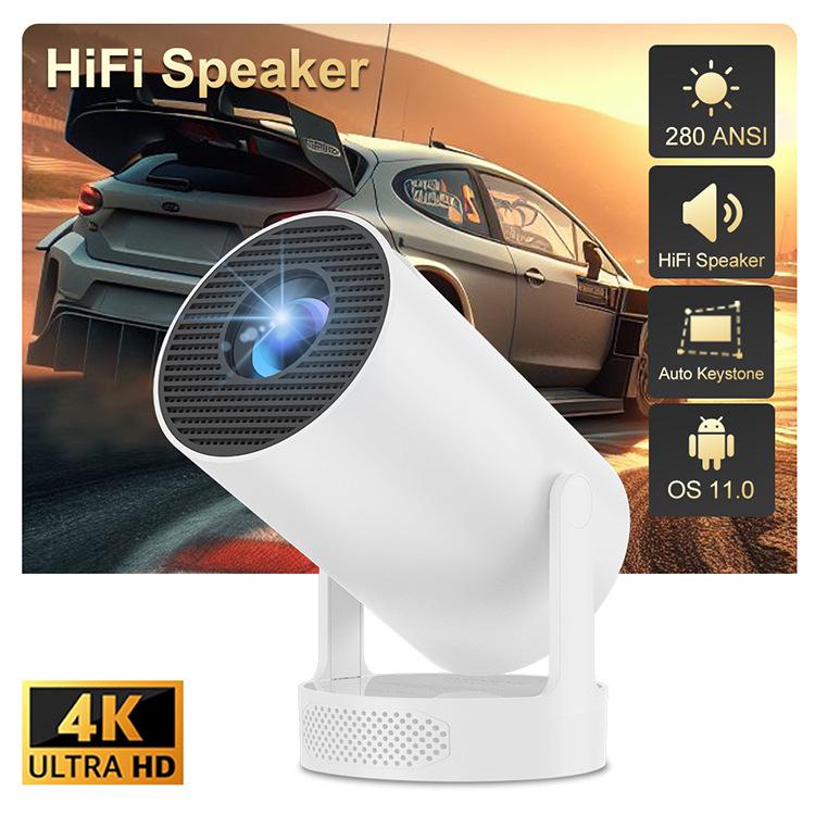 HY300PRO 4K UHD Smart Mini Portable Home & Outdoor Projector
