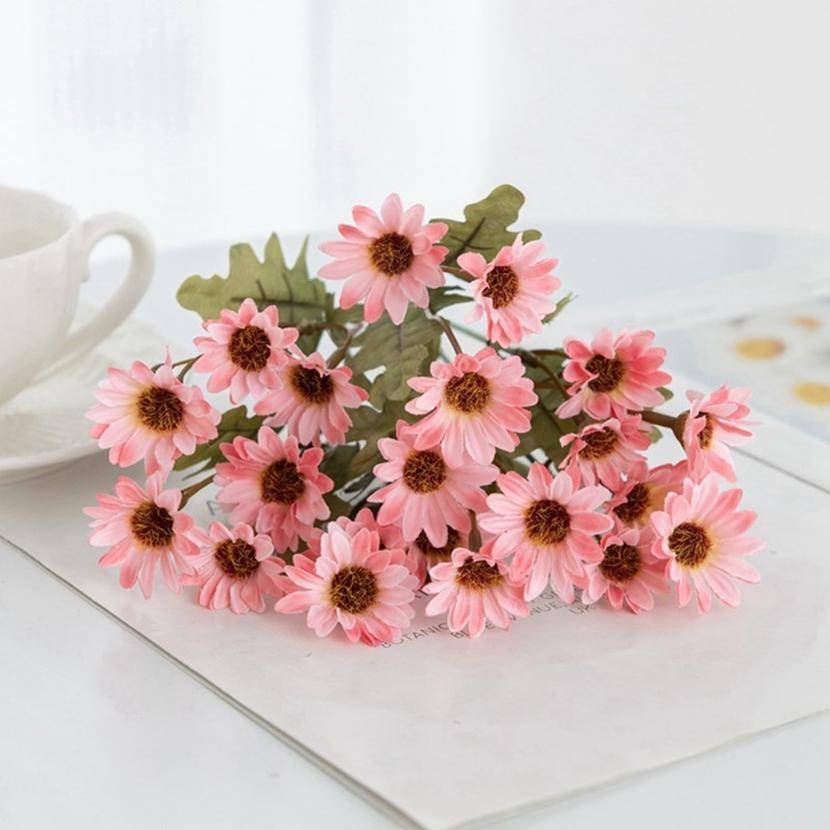 Small Daisy Artificial Flowers For Wedding Home Christmas Decor Accessories DIY Floral Arrangement Accessories Bridal hydrangea