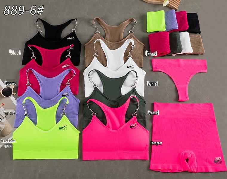 

Осенний женский комплект треугольного нижнего белья: жилет и шорты-стринги One Size