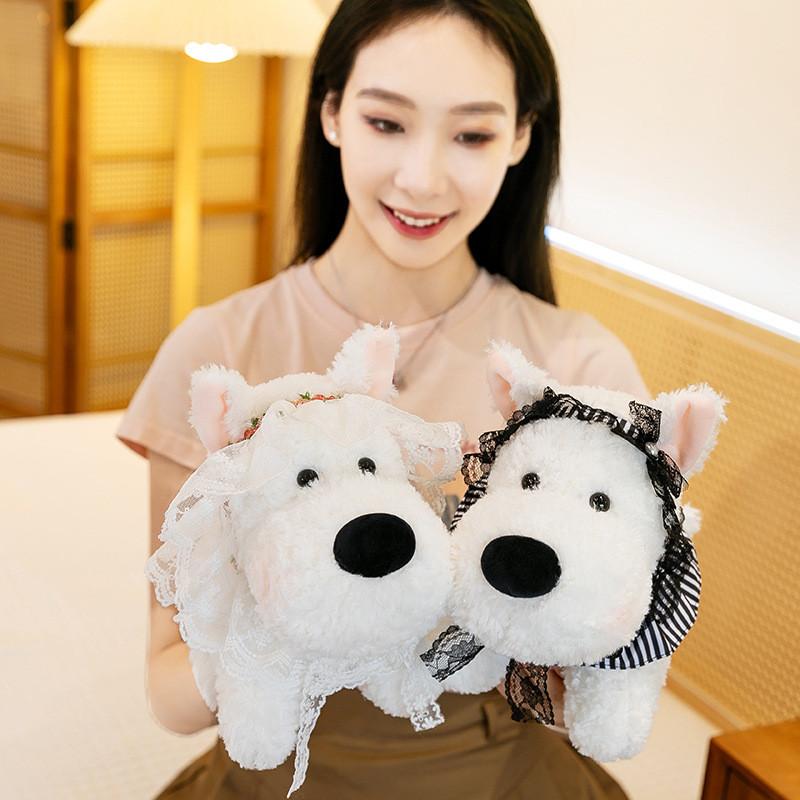 Highland Dog West Plush Doll With Realistic Design Fluffy Healing Doll Cotton Pp