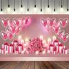 Rose Valentine's Day Photography Backdrop Gift Happy Valentine's Day Banner  Photo Studio