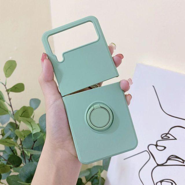 Frosted Skin -Friendly Fold Case For Samsung Galaxy Z Flip 4 Case Flip3 With Holder Shockproof Hard Back Cover For Samsung Zflip4