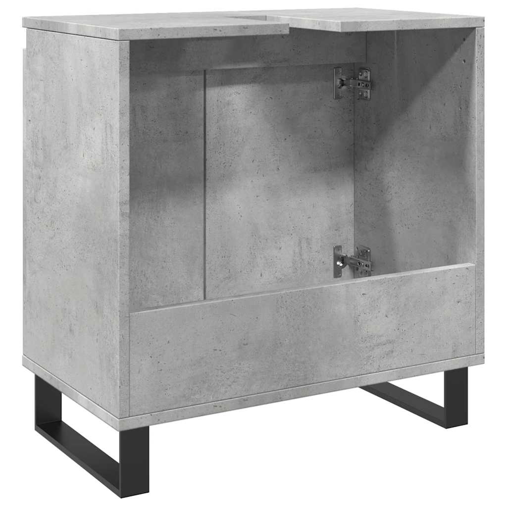 vidaXL Badschrank Betongrau 58 x 33 x 60 cm Holzwerkstoff