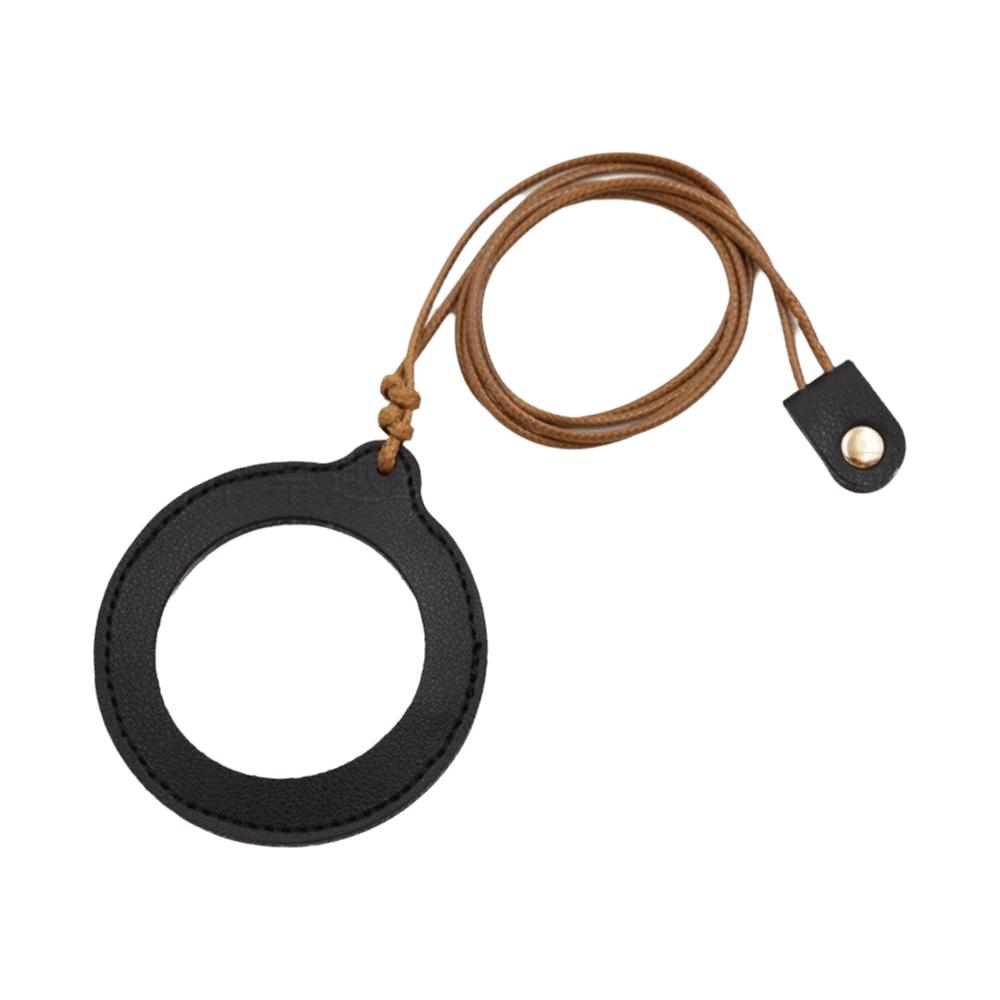 

Portable Magnifier with Protective Case Leather Strap Simple Leather Necklace Magnifying Glass Handmade Vintage чорний