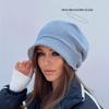 Stilvolle, einfarbige Strickmütze für Damen – gemütlicher Ohrenschutz, winddicht und warm – ideal für Reisen im Freien, elegantes Design ohne Krempe mit erhöhtem Komfort
