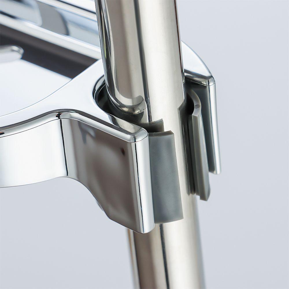 Bathroom Bath Shower Silver Adjustable Rail Slide Soap Dishes Soap Holder Plates