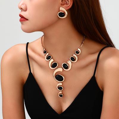 European and American Temperament Exaggerated Style Oval Snail-shaped Suit Female Retro Exquisite Trend Unique Design