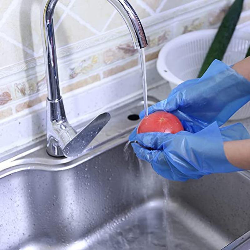 5 Pairs of Disposable TPE Latex Free Plastic Gloves - S M L XL