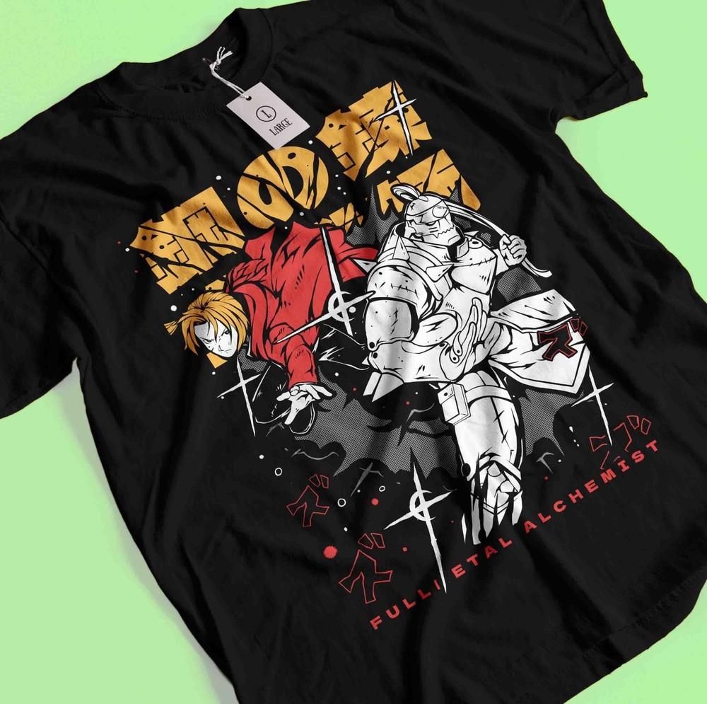 Fullmetal Alchemist T-Shirt FMA Brotherhood Edward Elric Alphonse Elric Shirt