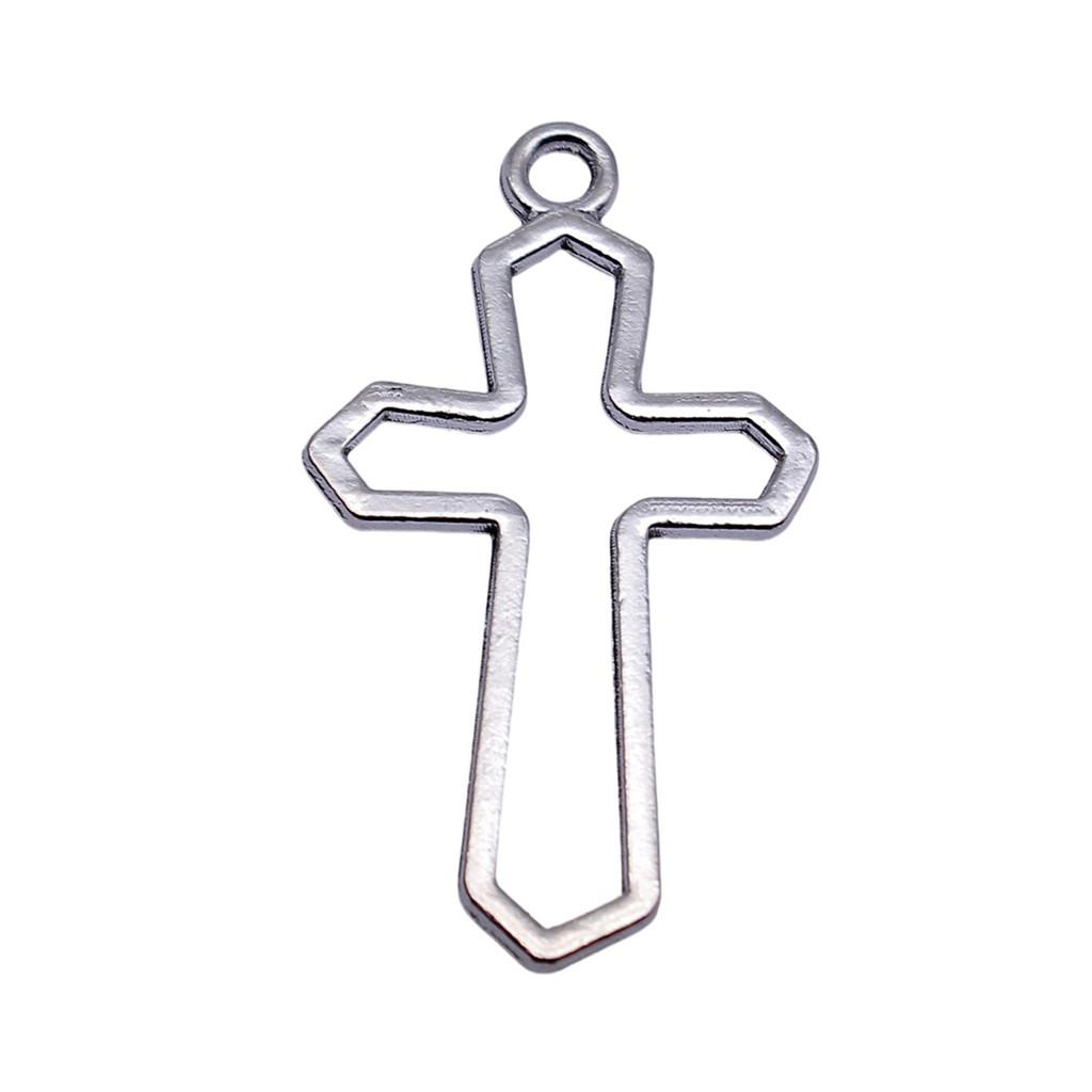 Vintage Cross Charms Multi Color Alloy Pendants For Religious Christian Jewelry