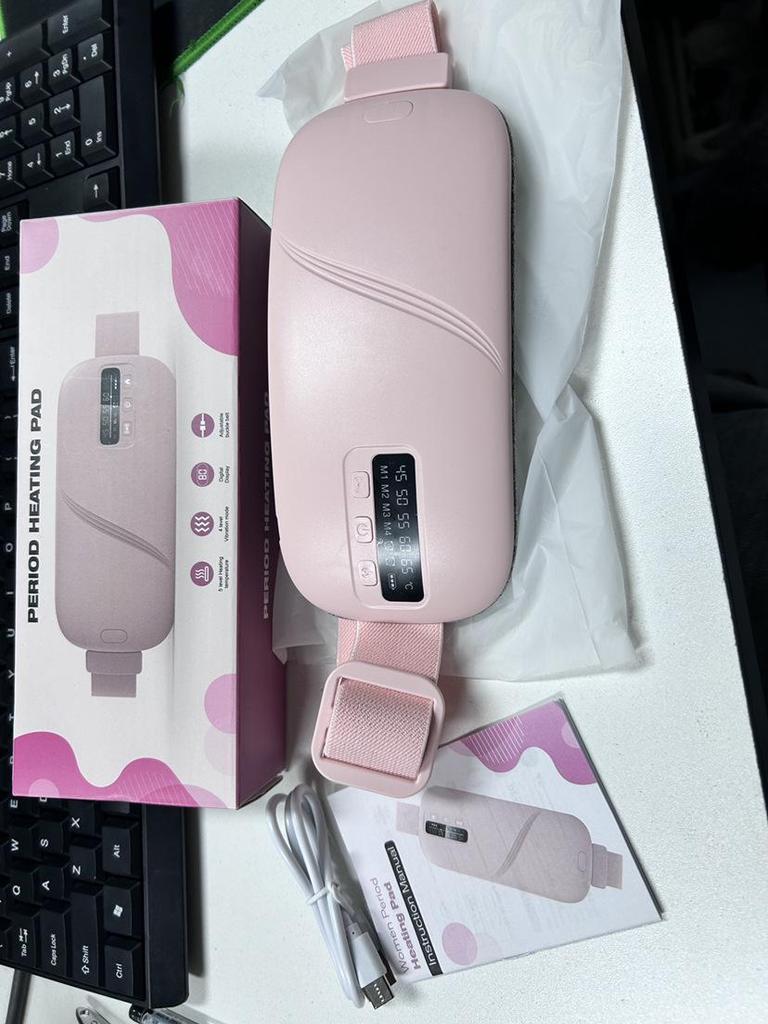 Επαναφορτιζόμενη με USB Θερμαινόμενη Ζώνη Μασάζ Μέσης για Θεραπεία Θερμής Κομπρέσας