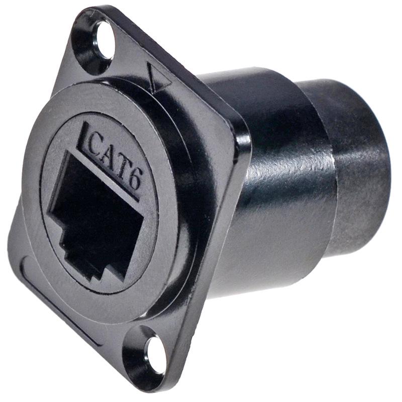 RJ45 CAT6 Round Female Module Connector for Data Network Extension Panel