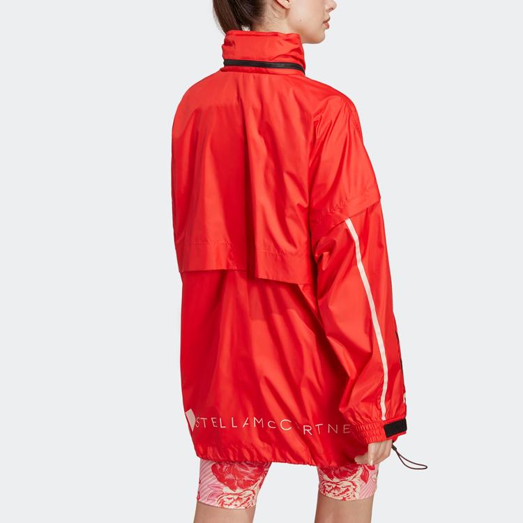 Adidas X Stella McCartney Kragen Lockere Jacke Damen Oberbekleidung Leuchtendrot IA0018