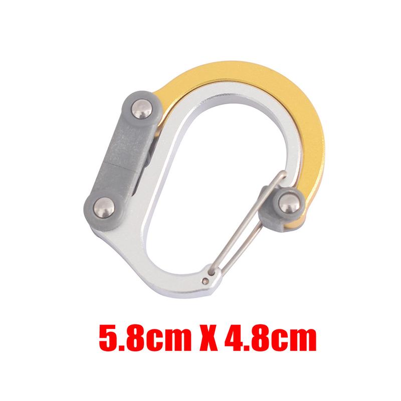 

1PC Multifunctional Aluminum Alloy D-Type Utility Hooks Rotatable Quick-Hanging Carabiner Clips For Camping