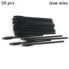 50pcs/set Disposable Eyelash Brush Professional Eyebrow Mascara Wand Applicator Crystal Lash Wands Eyelash Extension Supplies
