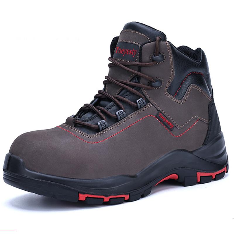 Genuine leather Men Boots Safety Shoes waterproof Safety boot for engineers Work Shoes Puncture-Proof Indestructible shoes
