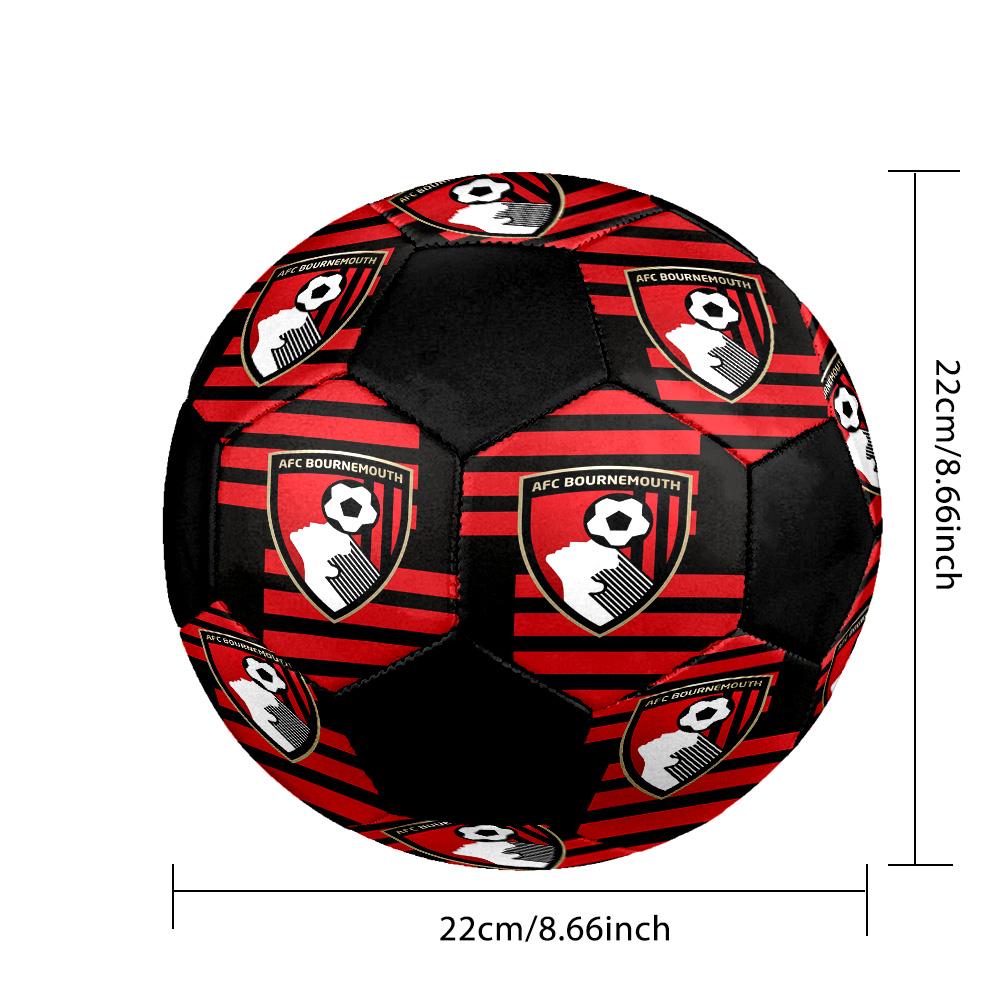 AFC Bournemouth Hallenfußball Ball Bunt Alle Altersgruppen Größe 5 Maschinengenäht PVC Wettkampfbereit Langlebig Hoher Rückprall
