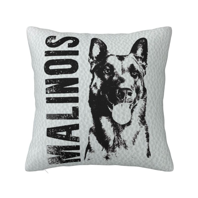 Custom Malinois Dog Luxury Throw Pillow Cover Decoration Belgian Shepherd Mechelaar Chair Cushion