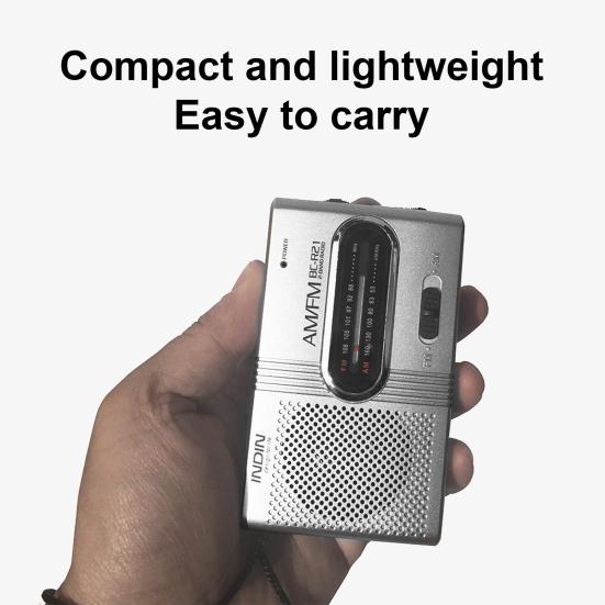 BC-R21 Bærbar Radio Sterkt Signal Multifunksjonell Innebygd Høyttaler Fullt Bånd FM Stereo Radio for Eldre