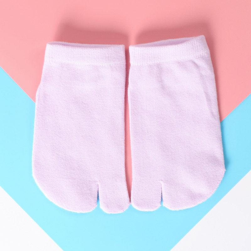 Spring Summer Women's Short Five Finger Socks Candy Color Ankle Socks Sweat absorption Breathable Cotton Split Toe Socks 5 Toes