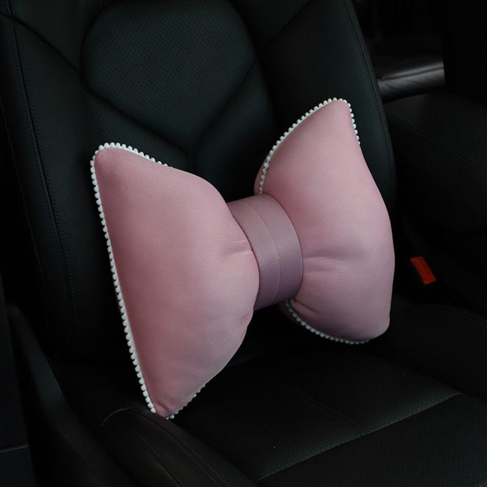 Universal Breathable Comfortable Cushion Bow Summer Fashion Car Headrest for Women Girls