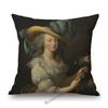 French Madame British Duchess Princess Rococo Oil Painting Art Royal Court Hotel Lobby Wall Decoration Pillow Case Cushion Cover