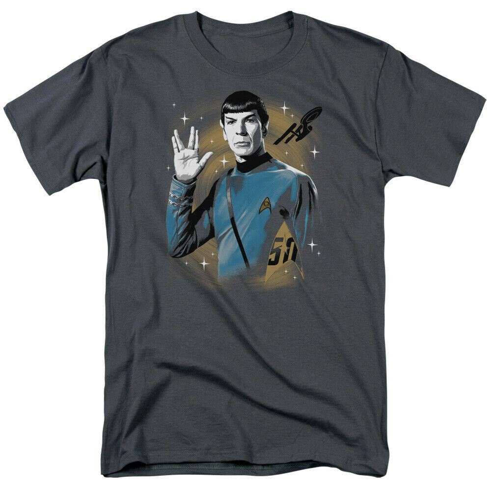 26 Star Trek Space Prosper T Shirt Licensed Sci-Fi TV Classic Adult Tee Charcoal Unisex T-Shirt M