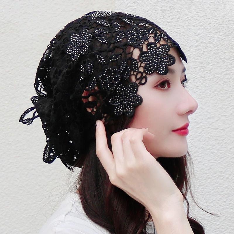 

Модная весенне-летняя тонкая шляпа, дышащая, этнический стиль, ажурная, одинарный слой, шарф-капюшон для покрытия волос, трендовая One Size