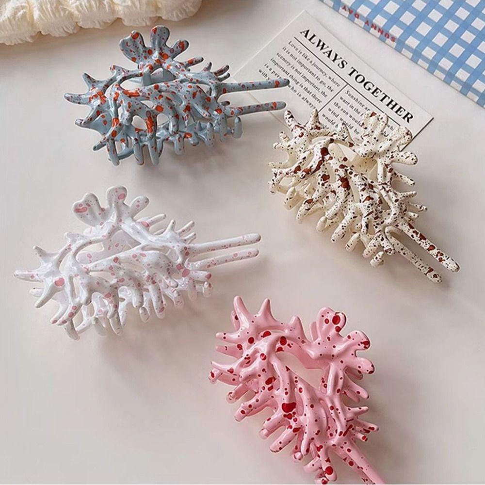 Acrylic Conch Hair Clip Geometric Hair Gripper Fashion Hair Claw Grasp  Daily