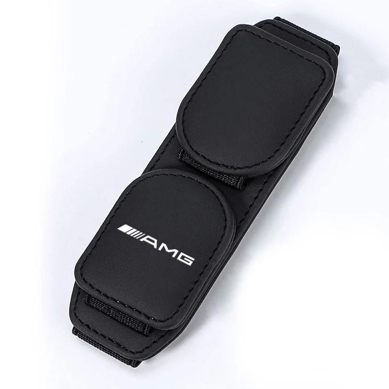 GLC GLB Skinn Dobbel Klips Brilleholder Bil Magnetisk Solbrilleoppbevaringsklips For Mercedes Benz AMG W206 W204 W205 W212 W213 W2