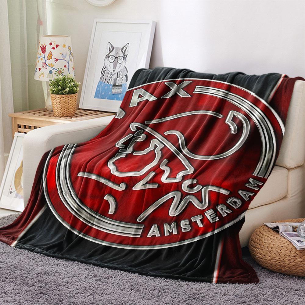 1PC AFC Ajax Patterned Flannel Blanket Suitable For All Seasons for Home Decor Warmth and Comfort Gifts Holiday Present