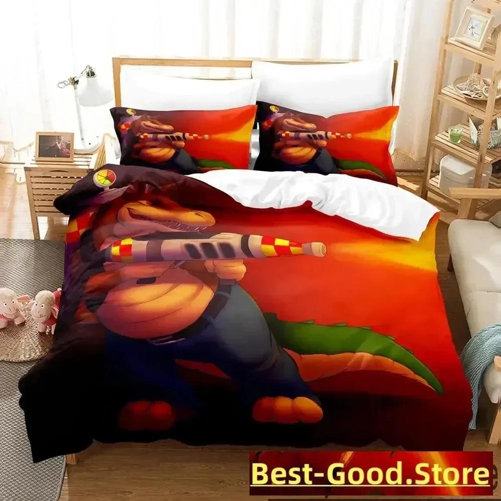 3D Print Crash Bandicoot Game Bedding Set Duvet Cover Sheet Printed Bed Set Pillowcase Full Queen King Size Comforter Bedroom