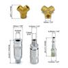 3 Way Air Compressor Fittings Y Connector Splitter Thread Quick Release Coupler for Air Lines Air Tools Compressors