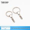 Alloy Head Car Keychain with 4-Section Chain, Metal Keyring, and DIY Pendant Accessory.