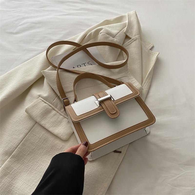 Chic Retro Women's Tote Bag In Classic Black White Brown And Khaki For Everyday Fashion