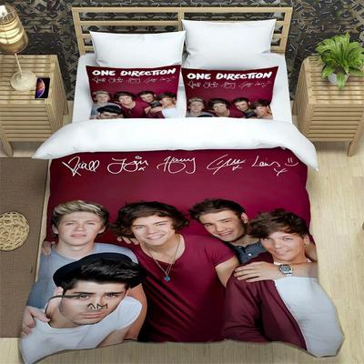 O-ONE Bettwäsche-Set mit Musikband-Richtung, Einzel-, Zwillings-, Voll-, Queen-Size- und King-Size-Bett, Bettbezug-Set für Erwachsene und Kinder, Heimtextilien