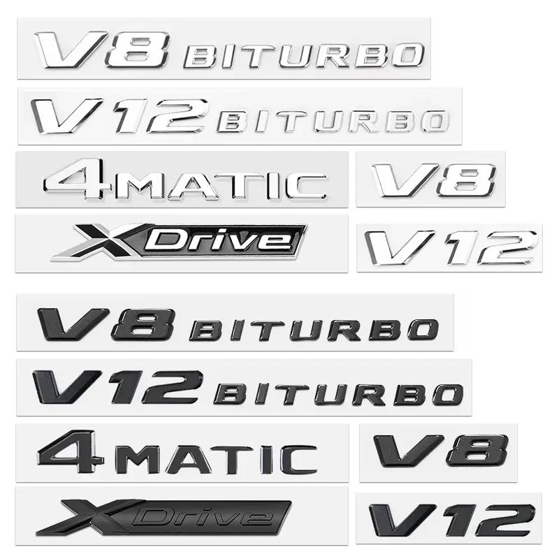 AAAOJ1 ABS Black Letters For Car BMW M Logo 520e 525e 530e 528d 535d 518i 540i 545i 550i Xdrive 4MATIC Trunk Emblem Sticker Accessories