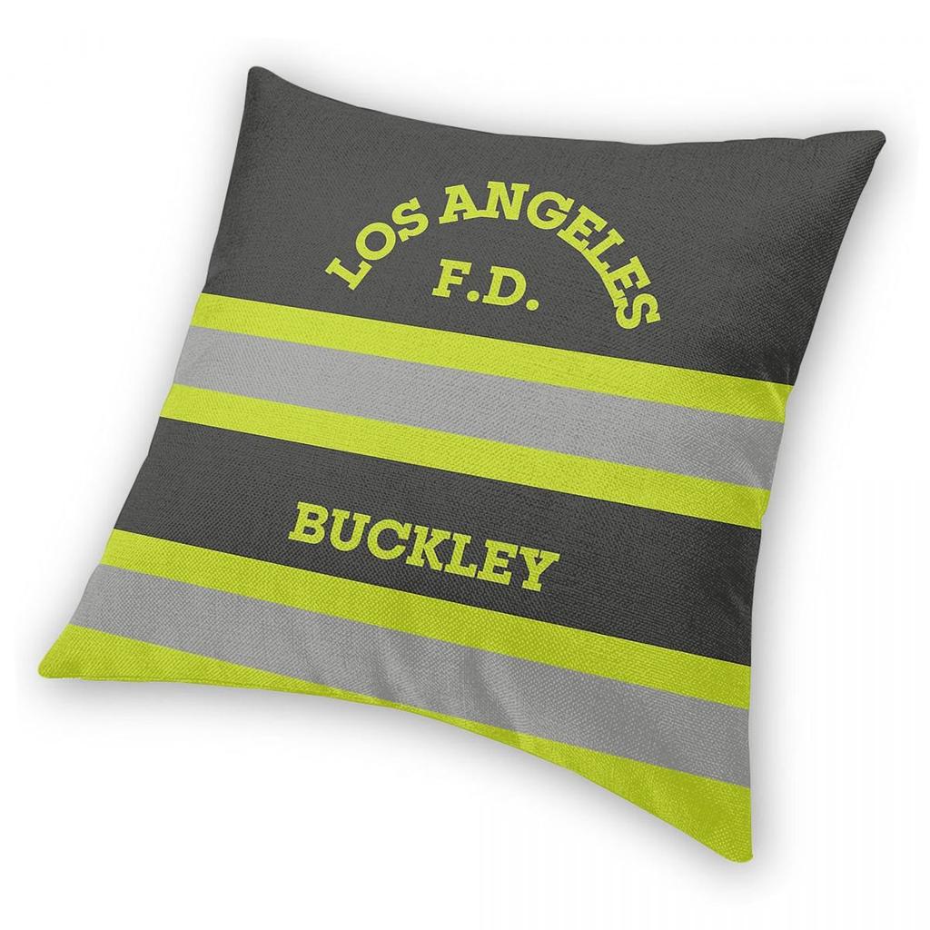 Buckley Los Angeles F.D. 9-1-1 Square Pillowcase Polyester Linen Velvet Creative Zip Decor Home Cushion Cover