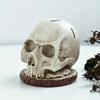 Schädel-förmiger Messerhalter mit Knochenstruktur Dunkles Horror Küchen-Dekor für Halloween Gotischer Stil Stabil Einzigartiges Geschenk für Horror-Fans