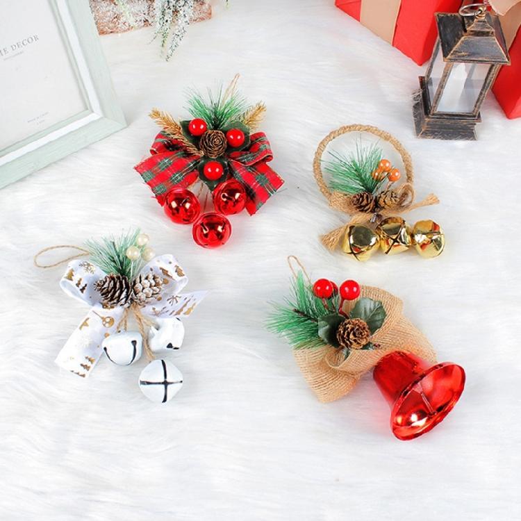 Christmas Bells Bowknot Hanging Ornament for Tree Car Christmas Decorations 2023