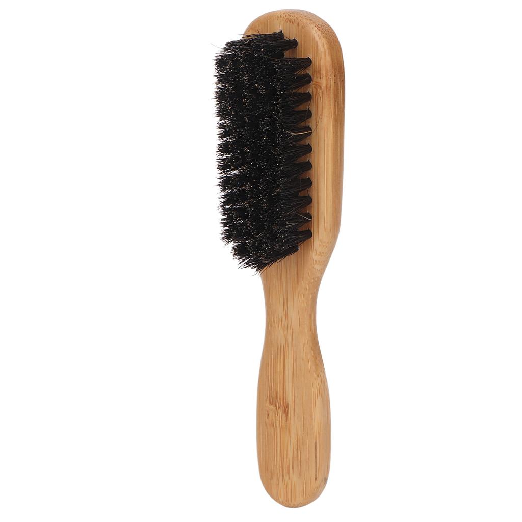 Beard Brush Reinforced Process Skin Friendly Soft Comfortable Ergonomic Bamboo Handle Portable Mens Hair Brush