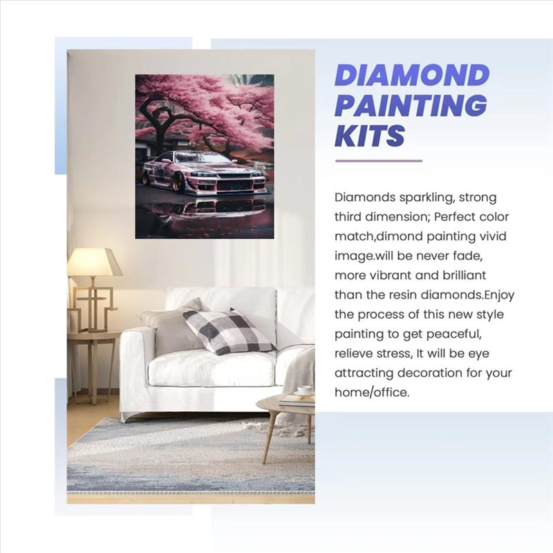

AB34-Rhinestone Diamond Painting Full Round Picture Embroidery Racingdecor(30 X 40 Cm), Sold Without Frame