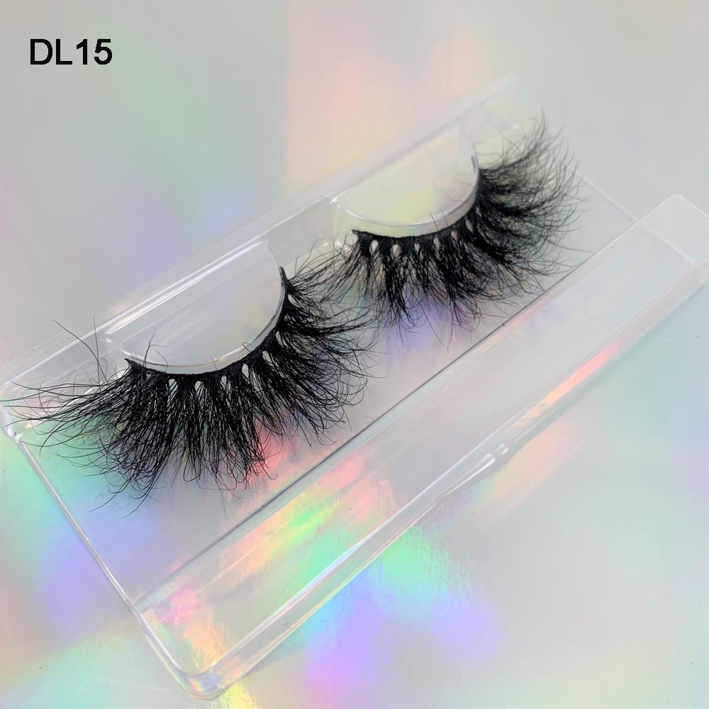Package Box Custom Mink Eyelashes Private Label Natural False Full Strip Eyelashes Supplier 3D Mink Eye Lashes