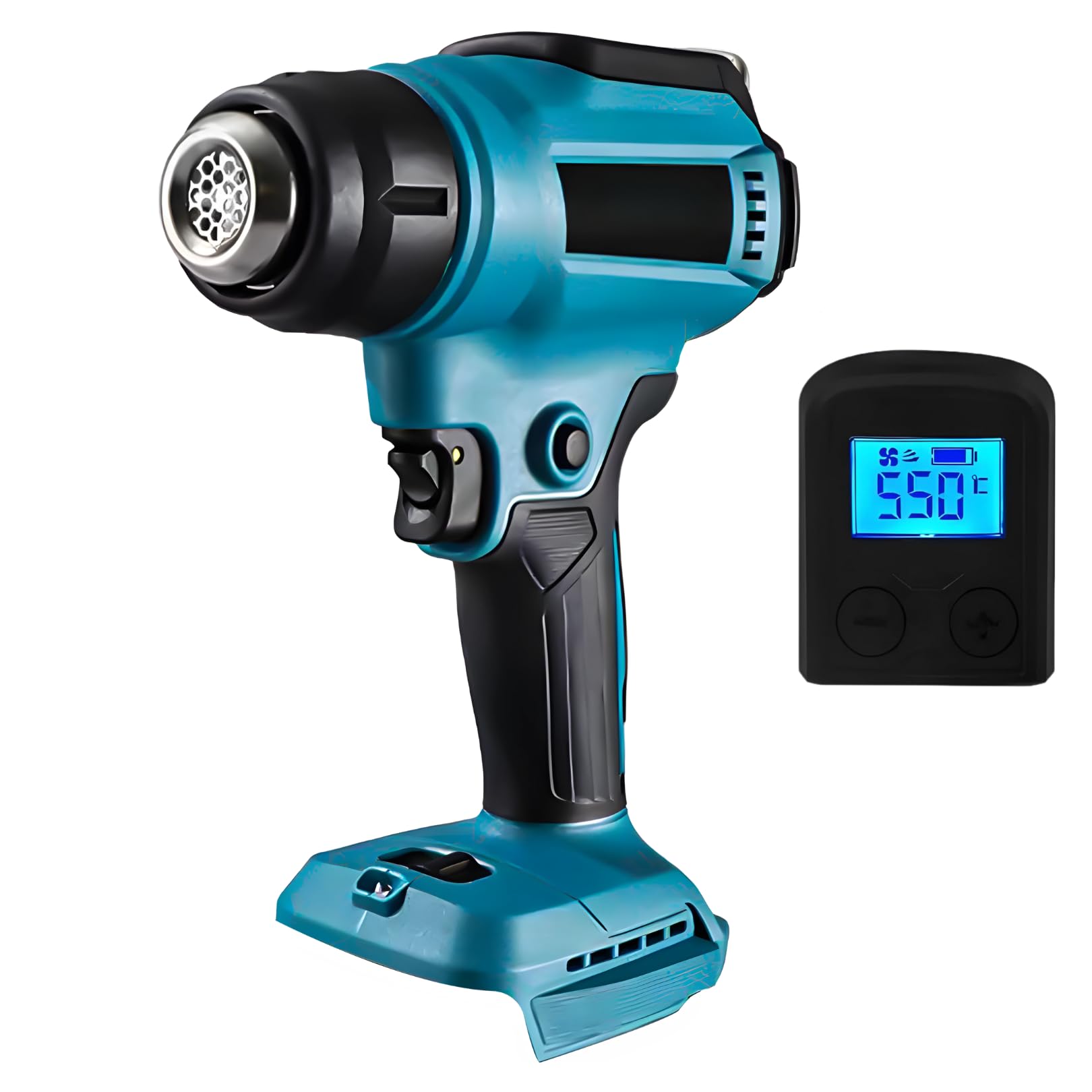 

Совместимый с Makita Беспроводной Термопистолет, ЖК-дисплей, LED, Два режима воздушного потока, 18 В, Зарядное устройство продается, Longsafe, Перезаряжаемый, Регулируемый 30-550°C, Дисплей, Подсветка,