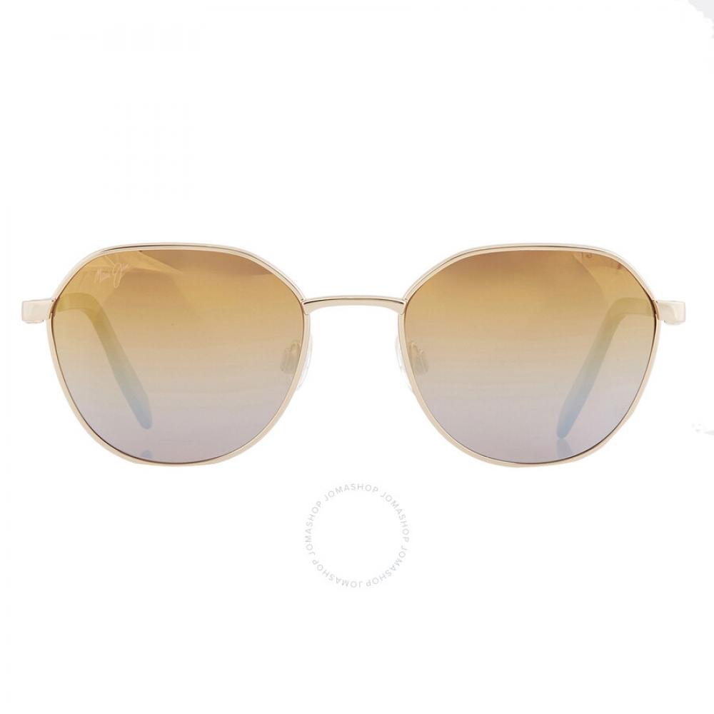 

Maui Jim Hukilau Dual Mirror Gold to Silver Geometric Unisex Sunglasses DGS845 16 52